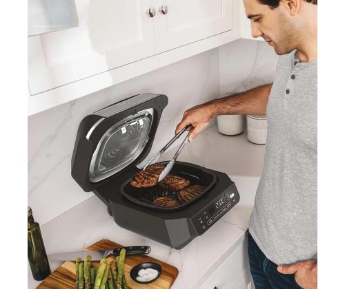 Ninja 5-in-1, 1760 W, must/hõbedane - Grill ja kuumaõhufritüür