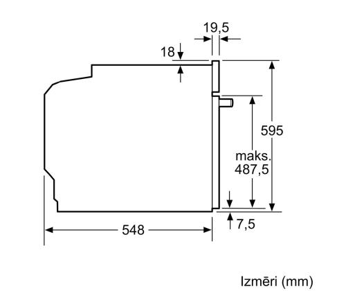 Bosch, Seeria 8, pürolüütiline puhastus, 71 L, must - Integreeritav ahi