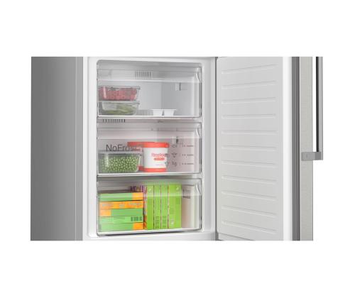 Bosch, NoFrost, 321 L, kõrgus 186 cm, roostevaba teras - Külmik