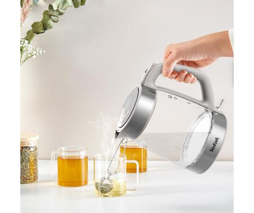 Tefal, 1.7 L, hall - Klaasist veekeetja