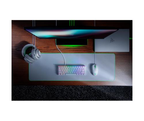 Razer Huntsman Mini Mercury Edition Purple Switch, SWE, valge - Klaviatuur