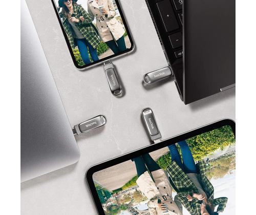 SanDisk Ultra Dual Drive Luxe, USB-A, USB-C, 1 TB - Mälupulk
