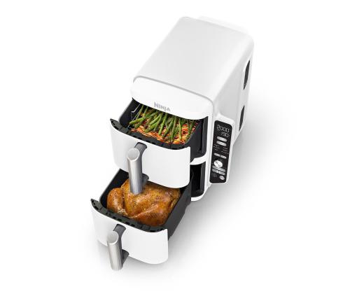 Ninja Double Stack XL 9.5L, 2470 W, valge - Kuumaõhufritüür