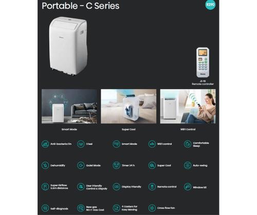 Hisense, 3500 W, valge - Portatiivne Õhukonditsioneer