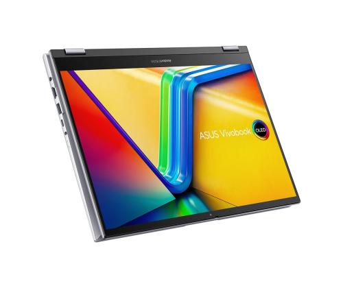 Asus Vivobook S 14 Flip OLED, 14'', 90 Hz, 2.8K, OLED, Ryzen 5, 16 GB, 1 TB, hõbe - Sülearvuti
