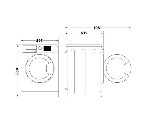 Whirlpool, 11 kg / 7 kg, sügavus 60.5 cm, 1600 p/min - Kuivatiga pesumasin