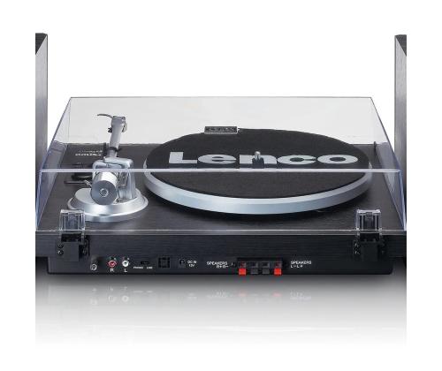Lenco LS-500, must - Vinüülplaadimängija kõlaritega