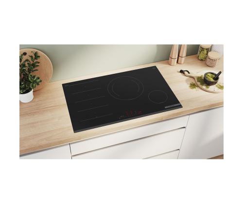 Bosch Seeria 6, laius 80,2 cm, raamita, must - Integreeritav induktsioonpliidiplaat