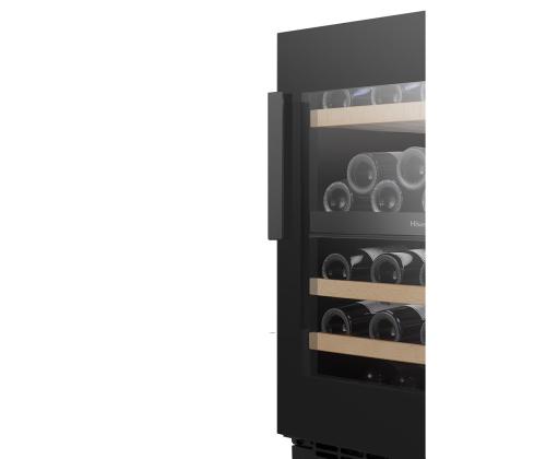 Hisense, 46 pudelit, kõrgus 82 cm, must - Veinikülmik