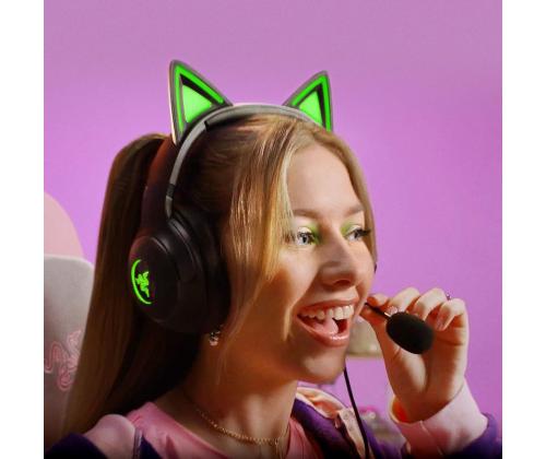 Razer Kraken Kitty V2, must - Juhtmega peakomplekt