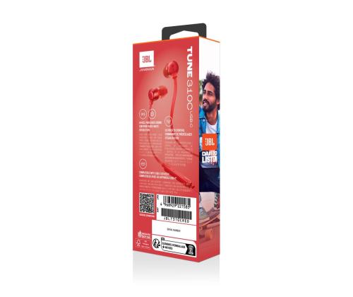 JBL Tune 310C USB-C, kõrvasisesed, punane - Juhtmega kõrvaklapid
