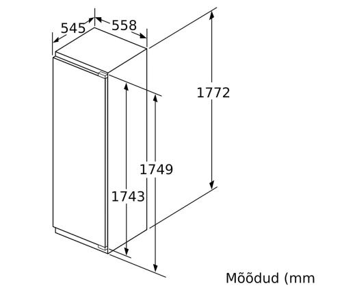 Bosch seeria 6, 319 L, kõrgus 178 cm - Integreeritav jahekapp