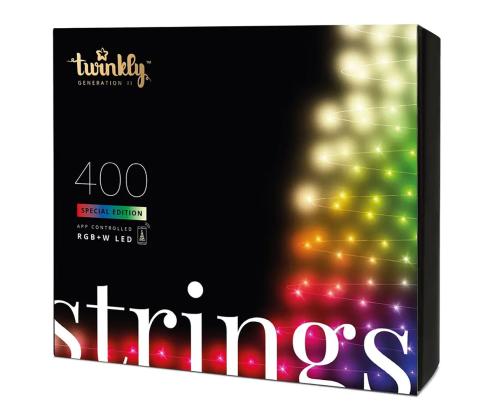 Twinkly Special Edition 400 RGB+W LED String (Gen II), IP44, 32 m, must - Nutikad jõulutuled