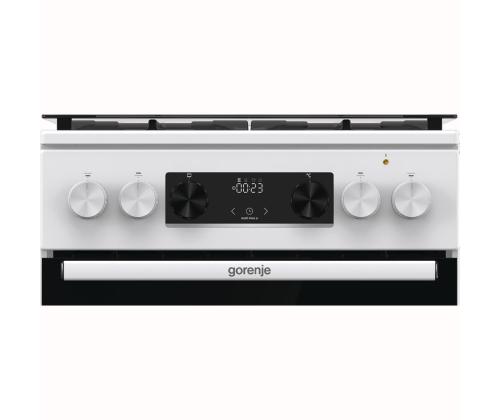 Gorenje, 70 L, laius 50 cm, valge - Gaasipliit elektriahjuga