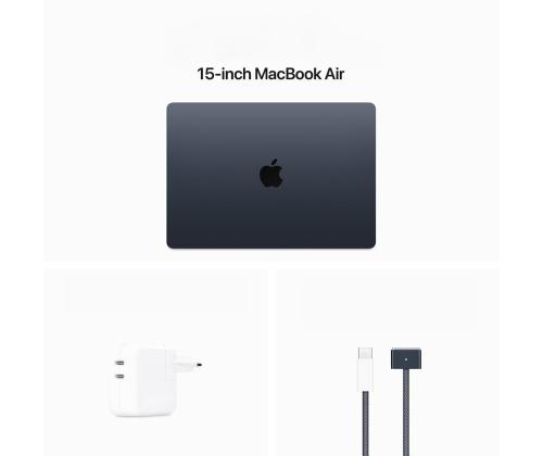 Apple MacBook Air 15'' (2024), M3 8C/10C, 8 GB, 256 GB, RUS, must - Sülearvuti