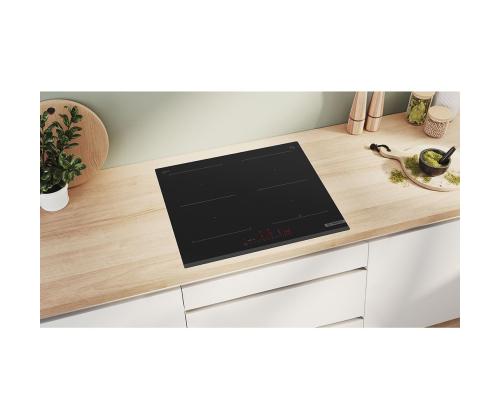 Bosch, Seeria 6, raamita, must - Integreeritav induktsioonpliidiplaat
