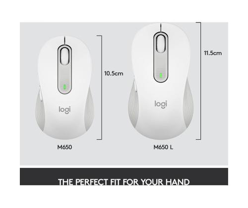 Logitech Signature M650, valge - Juhtmevaba hiir