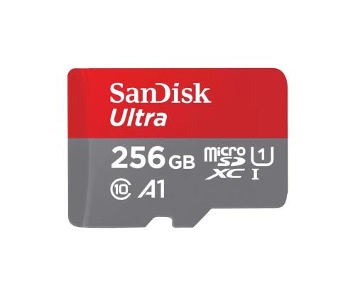 SanDisk Ultra microSDXC, 256 GB, hall - MicroSD kaart SD adapteriga