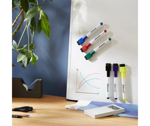 Tahvlimarkerite komplekt NOBO Rexel Mini magneti ja kustutajaga 6 värvi