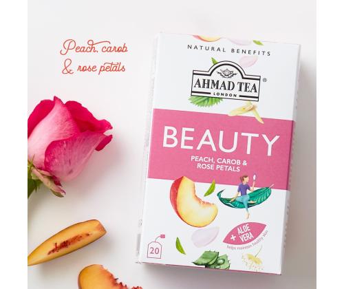 Taimetee AHMAD, Beauty virsiku-, jaani- ja roosi kroonlehed 20tk ümbrikus