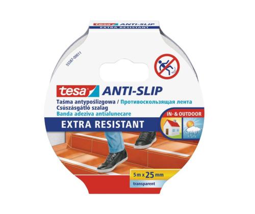 Teip TESA libisemisvastane 25mm x 5m, Anti-Slip värvitu