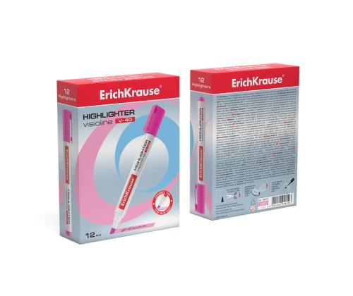 Tekstimarker ERICH KRAUSE Visioline V-40, roosa