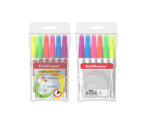 Tekstimarkerite komplekt ERICH KRAUSE V-15 6 värvi
