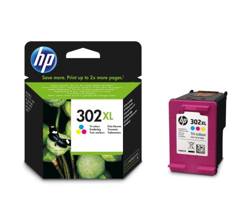 Tindikassett HP F6U67AE No302XL Color CMY Value, suur värviline 330lk DeskJet 1110,21303630, Envy 45204522, OfficeJet 38304650