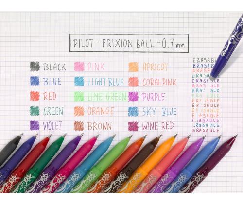 Tindipliiats korgiga PILOT Frixion kirjutab-kustutab 0,7mm roheline