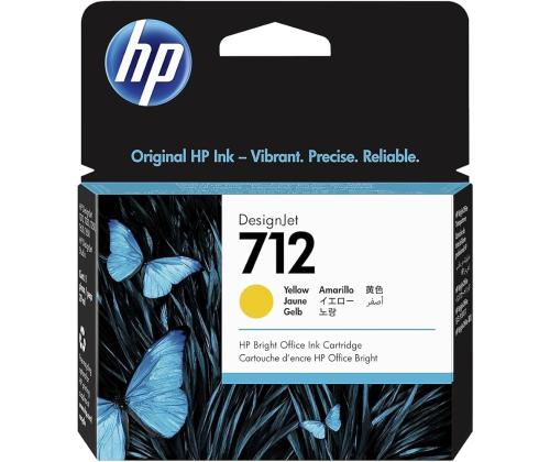 Tint HP 3ED69A nr. 712 yellow 29ml - DesignJet Studio, T210, T230, T250, T630, T650