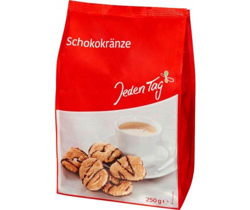 Kohviküpsised JEDEN TAG, tumeda šokolaadi glasuuriga 250g