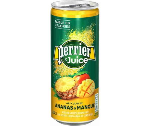 Mineraalvesi PERRIER & JUICE Ananass, mango 25cl (purk)
