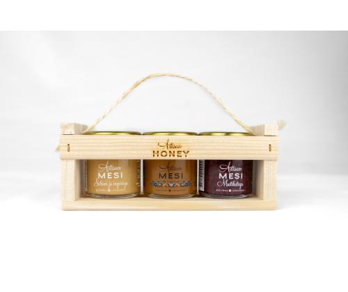 Artisan Honey komplekt 3x50 g puidust lipikarbis