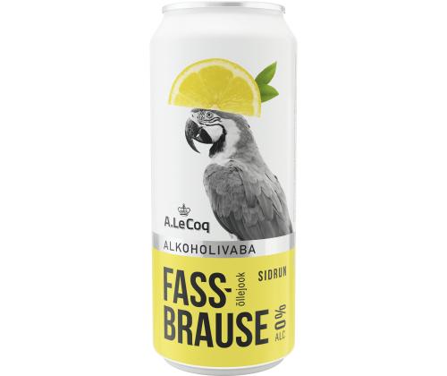 A. LE COQ Fassbrause Lemon alkoholivaba õllejook 50cl (purk)