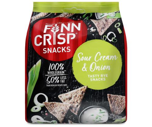 FINN CRISP Täistera rukkisnäkid hapukoore ja sibulaga 150g