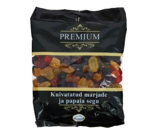 PREMIUM Kuivatatud marjade ja papaia segu 300g