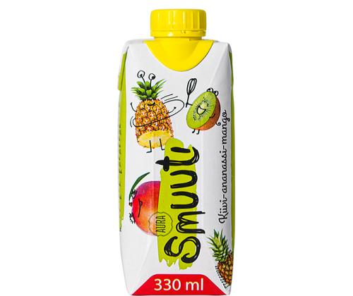 AURA Smuuti kiivi-ananassi-mango 0,33l