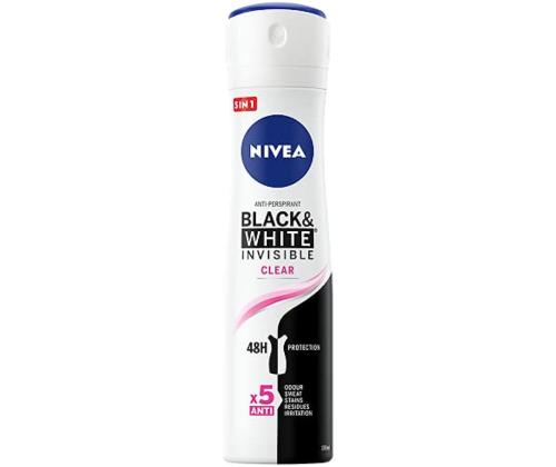 NIVEA Deodorant Clear Black & White naistele 150ml