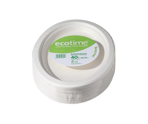 ECOTIME Papptaldrik 26x19cm 40tk (biolag./kompost.)
