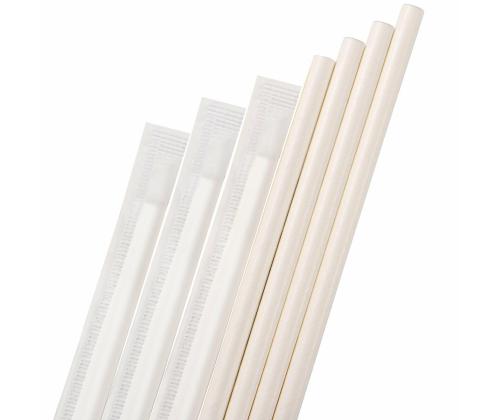 Joogikõrred paberist 23cm 150tk (valge)