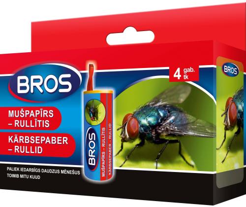 BROS Kärbsepaber rullis 4tk