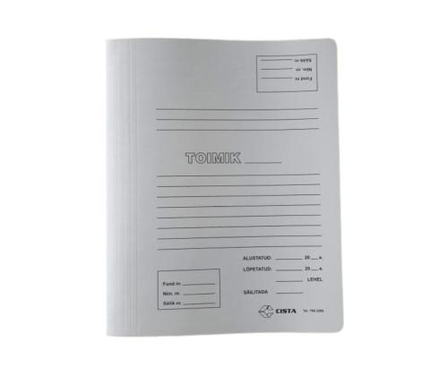 Toimikukaaned A4 1-paelaga valgehall trükiga Cista