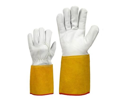 Töökindad kitsenahast keevitamiseks 36cm valge/pruun 11 suurus