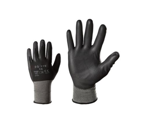 Töökindad puutetundlikud nailonist SG119 must L9