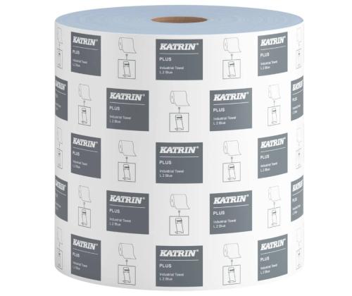 Tööstuspaber rullis 2-kihiline sinine 344m KATRIN Plus L2 profirätik