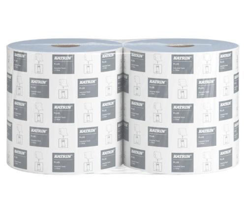 Tööstuspaber rullis 2-kihiline sinine 344m KATRIN Plus L2 profirätik
