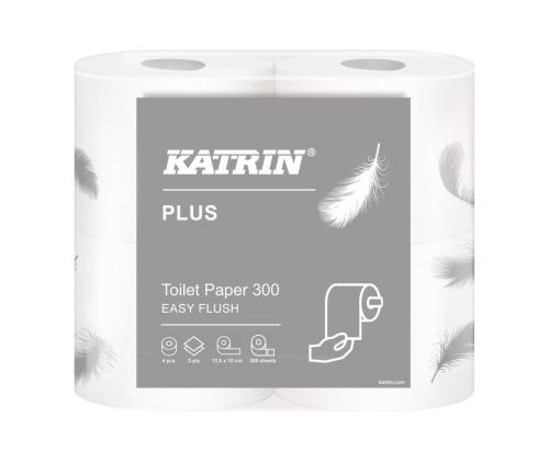 Tualettpaber, 2-kihiline, KATRIN Plus Toilet 300RF (10500) 4rl