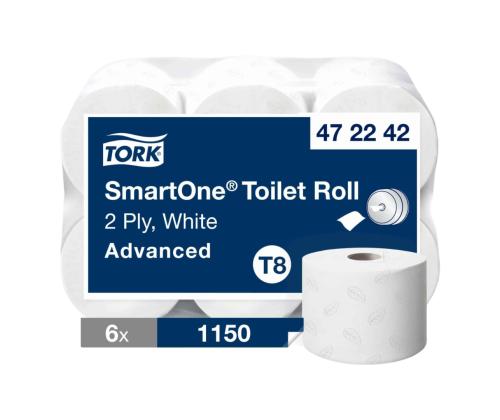 Tualettpaber 2-kihiline TORK Smartone T8 207m x 6 tkpk