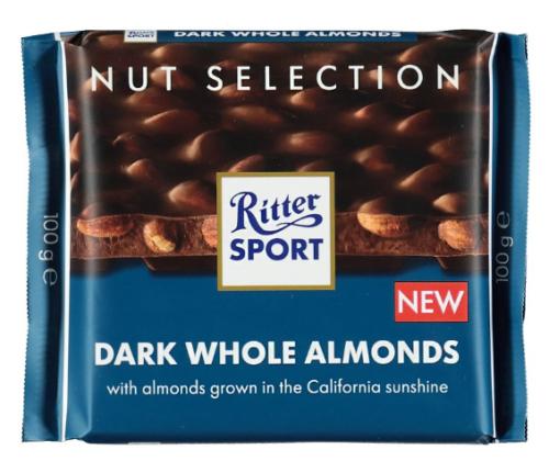 Tume šokolaad RITTER SPORT tervete mandlitega 100g