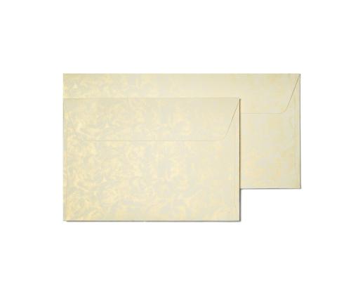 Ümbrik C6 120g Rose Cream kuldse läikega 10tk
